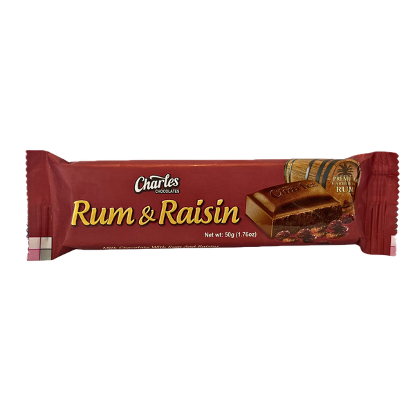 Charles Rum & Raisin Chocolate 50g